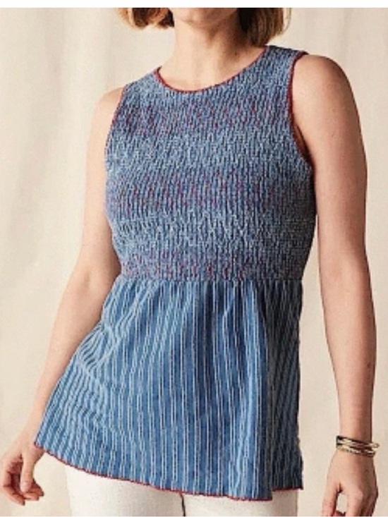 Matilda Jane Tops - Matilda Jane Enchanted Garden Roxie Striped Tank Top Blue Women's Medium NWT